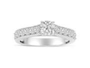 SuperJeweler H101356 HISI2I1 z7.5 1Ct Round Brilliant Diamond Engagement Ring Crafted In 14 Karat White Gold Size 7.5