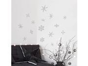 Adzif NL102R90 Snowflakes Silver Wall Decal Color Print