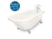 American Bath Factory T050B CH L B Champagne Trinity 60 in. Bisque Acrastone Air Bath Tub Small