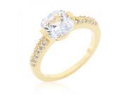 Icon Bijoux R08349G C01 09 Clear Cushion Cut Cubic Zirconia Engagement Ring Size 09