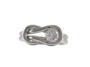 Dlux Jewels Silver White Cubic Zirconia Ring Size 7