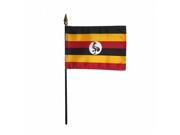Annin Flagmakers 210143 4 x 6 in. Eb Uganda Mounted 12 Pack