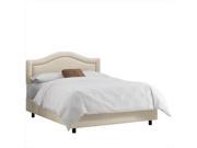 Skyline Furniture 903NBBED BRLNNTLC King Inset Nail Button Bed In Linen Talc