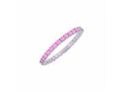 Fine Jewelry Vault UBGGPTRD131600PS Pink Sapphire Eternity Bangle Platinum 6.00 CT TGW