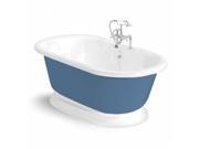 American Bath Factory T100F CH P Nobb Hill 60 in. Splash Of Color Acrastone Bath Tub Chrome Metal Finish