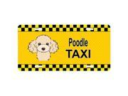 Carolines Treasures BB1382LP Buff Poodle Taxi License Plate