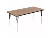 Correll A3660 REC 16 1.25 in. High Pressure Top Activity Tables 36 x 60 in. Fusion Maple