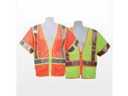 3asafety C3200 L Orange Mesh Multi Pocket Vest With Sleeves Large
