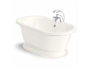 American Bath Factory T110B SN B Beacon Hill 70 in. Bisque Acrastone Bath Tub