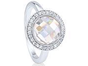 Doma Jewellery SSRZ7238 Sterling Silver Ring With Cubic Zirconia Size 8