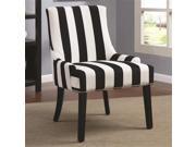 Coaster Company 902188 Accent Seating Armless Upholstered Chair Black White Stripes