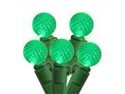 NorthLight Set Of 50 Seafoam Green LED G12 Berry Fashion Glow Christmas Lights Green Wire
