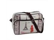 NorthLight 14.75 in. Decorative Vintage Style Demask And Paris Theme Bag Purse With Strap