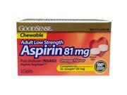 Good Sense Aspirin 81 mg Adult Low Strength Chew Tablets 36 Count Case of 24
