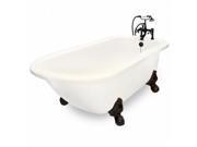 American Bath Factory T061B OB B Maverick 67 in. Bisque Acrastone Bath Tub Large