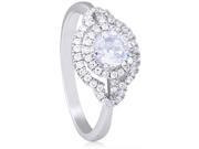 Doma Jewellery SSRZ538C6 Sterling Silver Ring With Cubic Zirconia Size 6