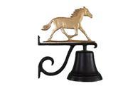 Montague Metal Products CB 1 74 GB Cast Bell With Gold Bronze Horse Ornament