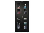 Hallowell 815S18SV ME 800 Series Stationary Storage Cabinet 36 in. W x 18 in. D x 78 in. H 708 Midnight Ebony Single Tier Double Safety View Door 1 Wide K