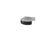 Dlux Jewels Sterling Silver Ring with Black White Cubic Zirconia Size 6