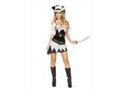 Roma Costume 14 4528 AS L 5 Pieces Sexy Shipwrecked Sailor Large Black White