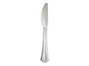 Wna 630155 Heavyweight Plastic Knives 7.5 in. Reflections Design Silver