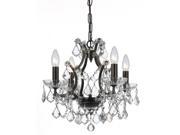 Crystorama Lighting 4454 VZ CL MWP Filmore 4 Light Chandelier with Hand Cut Clear Crystal in Vibrant Bronze