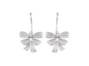 Fine Jewelry Vault UBERS85369AG Sterling Silver Bow Design Dangle Earrings