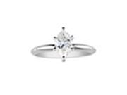 SuperJeweler 1 4MqSol 10WG z7 0.25Ct Marquise Cut Diamond Engagement Ring In 10K White Gold Size 7