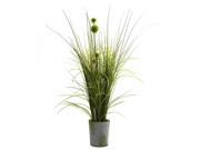 Nearly Natural 4975 Grass Dandelion with Cement Planter