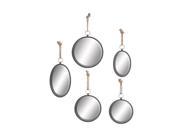Woodland Import 54421 Mirror in Round Shape with Elegant Design Set of 5