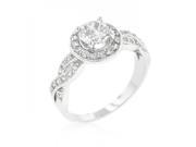 Icon Bijoux R08338R C01 10 Round Cut Halo Engagement Ring Size 10