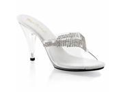 Fabulicious CTAIL509G_S_C 9 1 in. Platform Ankle Strap Sandal White Clear Size 9