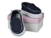 The Queens Treasures AGSBCS Blue Canvas Slip on Shoes Accessories Fits 18 in. Girl Dolls