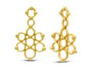 SuperJeweler Gold Floral Earrings