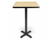 OFM XTC24SQ OAK 24 in. Square X Style Base Cafe Table Oak