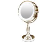 Rucci M783 10x and 1x Magnification Chrome 360 Rotating Double Sided Mirror with Fluorescent Tube Stand Mirror