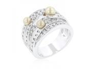 Icon Bijoux R08263R V01 10 Champagne Pearl Cocktail Ring Size 10