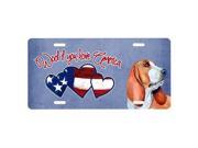 Carolines Treasures LH9527LP Woof If You Love America Basset Hound License Plate