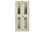 Hallowell 445W18SV PT 400 Series Stationary SV Wardrobe Cabinet 48W in. x 18D in. x 72H in. 729 Parchment Single Tier Double Safety View Door 1 Wide Knoc