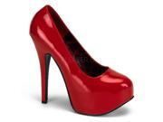Bordello TEE06W_R 11 1.75 in. Concealed Platform Pump Shoe Red Size 11