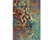 Orian Rugs 2818 Spoleto Scroll Water color Scroll Multicolor Area Rug 5.25 x 7.5 ft.