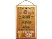 Miami Heat Fan Cave Rules Wood Sign