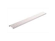 Alligator Board ALGSTRP3x32PTD WHT White Powder Coated Metal Pegboard Strips with Flange Pack of 2