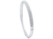 Doma Jewellery SSBAZ035 Sterling Silver Bangle With CZ 15.3 g.