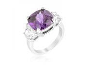Icon Bijoux R07409R C20 08 Purple Triplet Ring Size 08