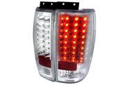 Spec D Tuning LT EPED97CLED RS LED Tail Lights for 97 to 02 Ford Expedition Chrome 10 x 10 x 17 in.