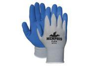 Memphis Glove 127 96731L Gray Shell Blue Foam Latex Gloves 13 Ga Large