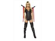 Roma Costume 14 4341 AS L 2 Pieces Sexy Assassin Large Black