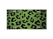 Smart Blonde LP 7343 Lime Green Black Cheetah Print Oil Rubbed Metal Novelty License Plate