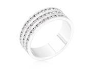 Kate Bissett R08357R C02 05 Triple Row Crystal Eternity Band Size 5